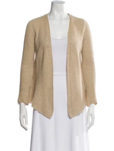 Pre-owned Calypso St Barth Cashmere Open Front Sweater In Neutral