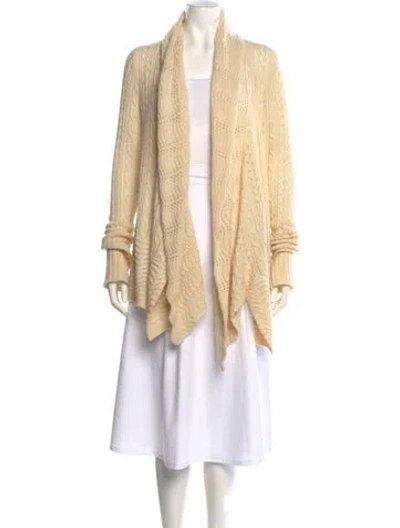 Pre-owned Calypso St Barth Cashmere Open Front Sweater In Neutral