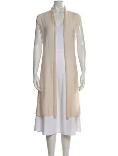 Pre-owned Calypso St Barth Cashmere Open Front Sweater In Neutral