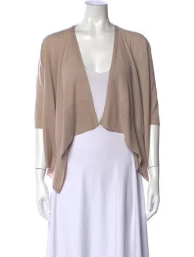 Pre-owned Calypso St Barth Cashmere Open Front Sweater In Neutral