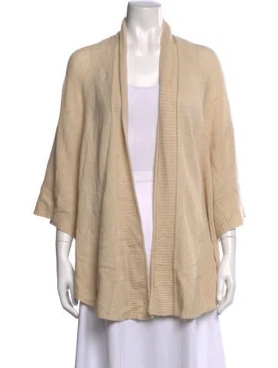 Pre-owned Calypso St Barth Cashmere Open Front Sweater In Neutral