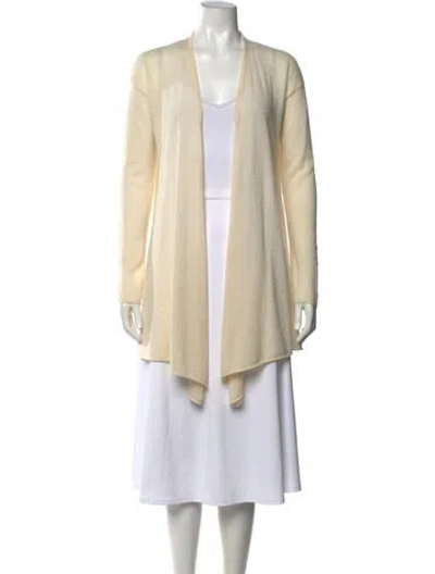 Pre-owned Calypso St Barth Cashmere Open Front Sweater In Neutrals