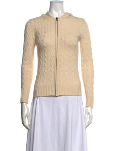 Pre-owned Calypso St Barth Cashmere Open Front Sweater In Neutrals