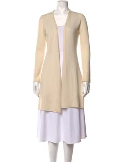 Pre-owned Calypso St Barth Cashmere Open Front Sweater In Neutrals