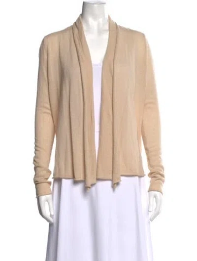 Pre-owned Calypso St Barth Cashmere Open Front Sweater In Neutrals