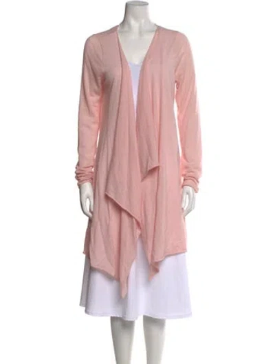 Pre-owned Calypso St Barth Cashmere Open Front Sweater In Pink
