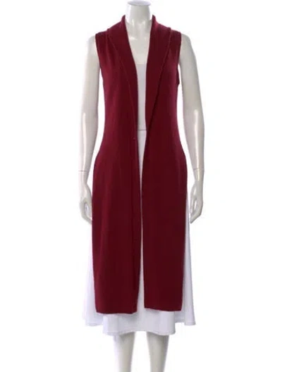 Pre-owned Calypso St Barth Cashmere Open Front Sweater In Red