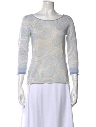 Pre-owned Calypso St Barth Cashmere Paisley Print Top In Multi
