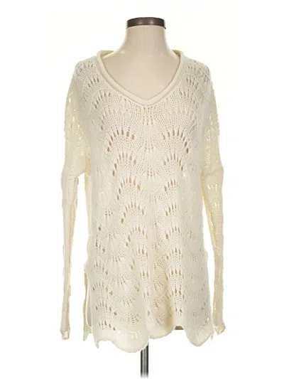 Pre-owned Calypso St Barth Cashmere Pullover Sweater In White