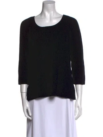 Pre-owned Calypso St Barth Cashmere Scoop Neck Sweater In Black
