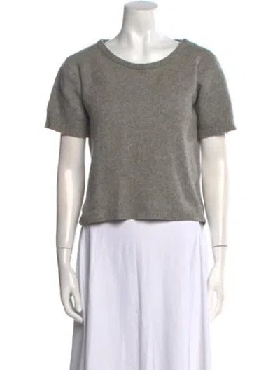 Pre-owned Calypso St Barth Cashmere Scoop Neck Sweater In Gray