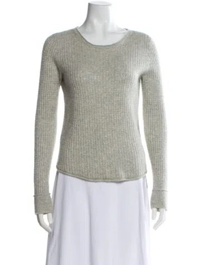 Pre-owned Calypso St Barth Cashmere Scoop Neck Sweater In Gray