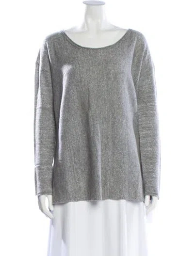 Pre-owned Calypso St Barth Cashmere Scoop Neck Sweater In Gray