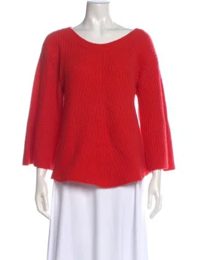 Pre-owned Calypso St Barth Cashmere Scoop Neck Sweater In Red