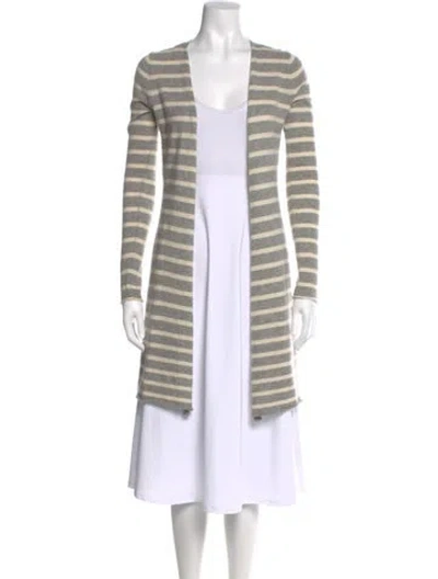 Pre-owned Calypso St Barth Cashmere Striped Sweater In Gray
