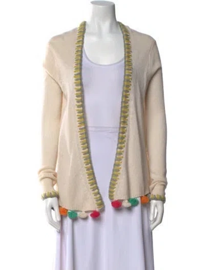 Pre-owned Calypso St Barth Cashmere Striped Sweater In Neutral