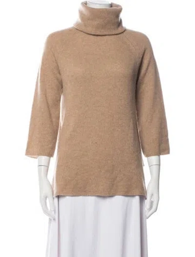 Pre-owned Calypso St Barth Cashmere Turtleneck Sweater In Brown