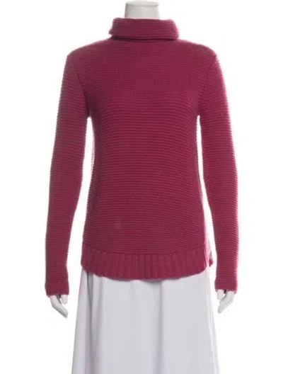 Pre-owned Calypso St Barth Cashmere Turtleneck Sweater In Burgundy