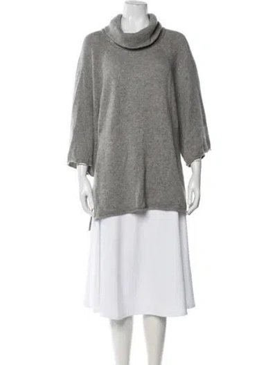 Pre-owned Calypso St Barth Cashmere Turtleneck Sweater In Gray