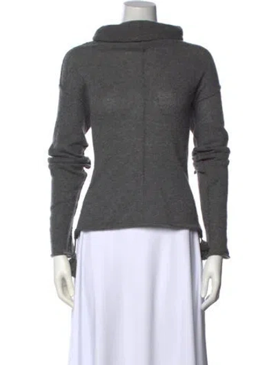 Pre-owned Calypso St Barth Cashmere Turtleneck Sweater In Gray