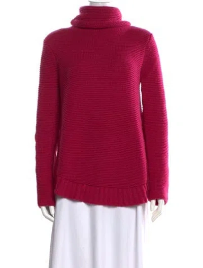 Pre-owned Calypso St Barth Cashmere Turtleneck Sweater In Pink