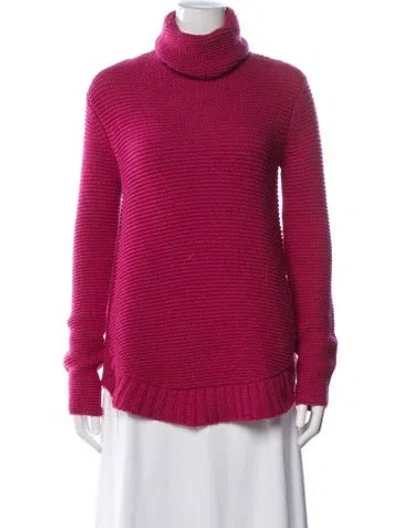 Pre-owned Calypso St Barth Cashmere Turtleneck Sweater In Red