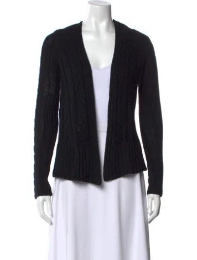 Pre-owned Calypso St Barth Cashmere V-neck Sweater In Black
