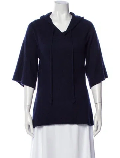 Pre-owned Calypso St Barth Cashmere V-neck Sweater In Blue