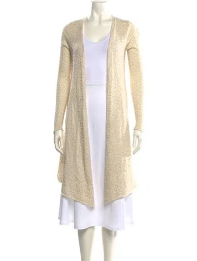 Pre-owned Calypso St Barth Cashmere V-neck Sweater In Neutral