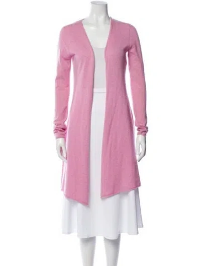 Pre-owned Calypso St Barth Cashmere V-neck Sweater In Pink