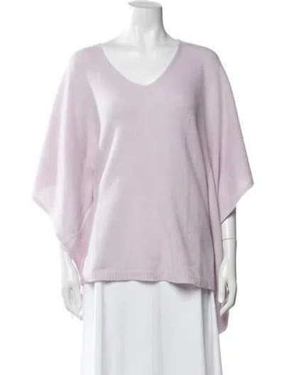 Pre-owned Calypso St Barth Cashmere V-neck Sweater In Purple