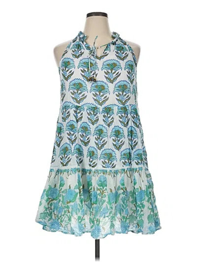 Pre-owned Calypso St Barth Casual Dress In Teal
