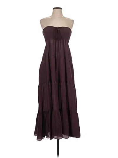 Pre-owned Calypso St Barth Cocktail Dress In Burgundy