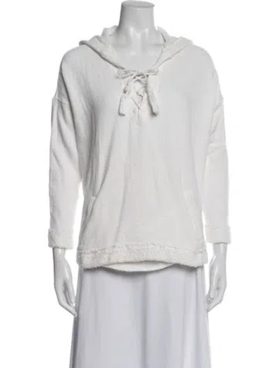 Pre-owned Calypso St Barth Crew Neck Long Sleeve Hoodie In White