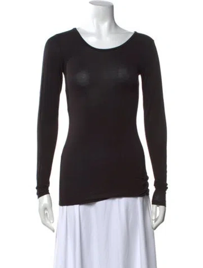 Pre-owned Calypso St Barth Crew Neck Long Sleeve Top In Black