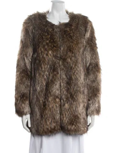 Pre-owned Calypso St Barth Faux Fur Faux Fur Coat In Brown