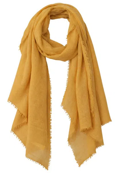 Calypso St Barth Calypso St. Barth Felted Cashmere Scarf In Mustard