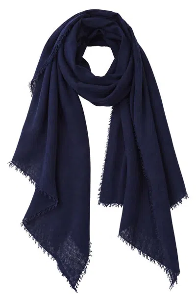Calypso St Barth Calypso St. Barth Felted Cashmere Scarf In Navy