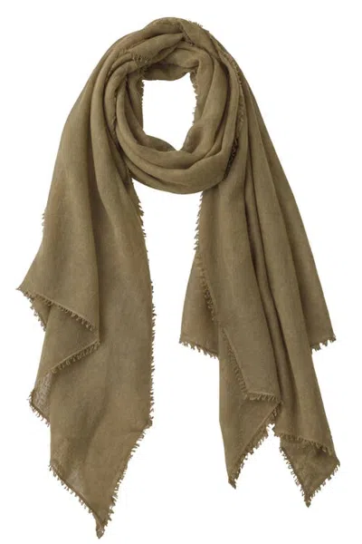 Calypso St Barth Calypso St. Barth Felted Cashmere Scarf In Olive