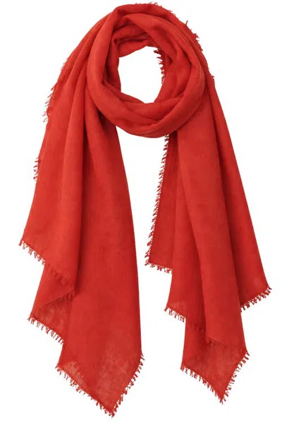 Calypso St Barth Calypso St. Barth Felted Cashmere Scarf In Orange