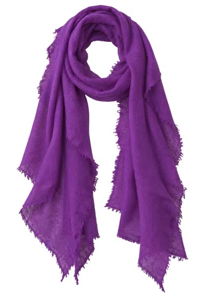Calypso St Barth Calypso St. Barth Felted Cashmere Scarf In Purple