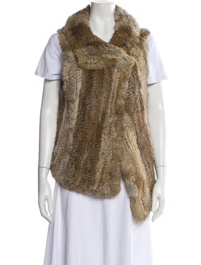 Pre-owned Calypso St Barth Fur Jacket In Brown