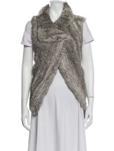 Pre-owned Calypso St Barth Fur Jacket In Gray