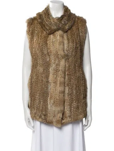 Pre-owned Calypso St Barth Fur Vest In Brown