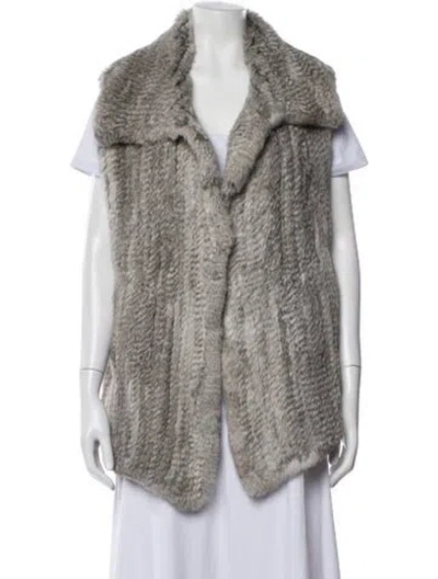Pre-owned Calypso St Barth Fur Vest In Gray