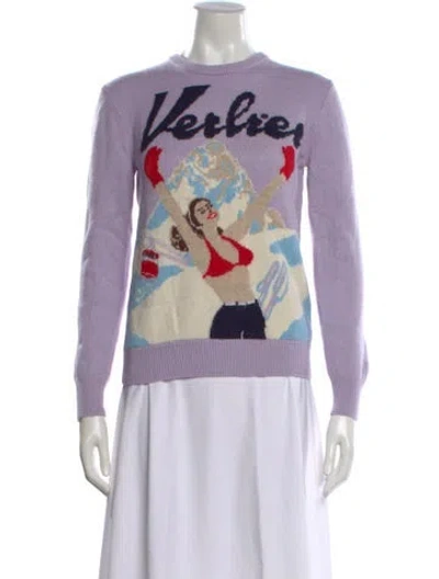 Pre-owned Calypso St Barth Graphic Print Crew Neck Sweater In Purple