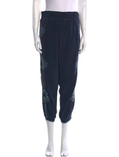 Pre-owned Calypso St Barth Graphic Print Skinny Leg Pants In Blue