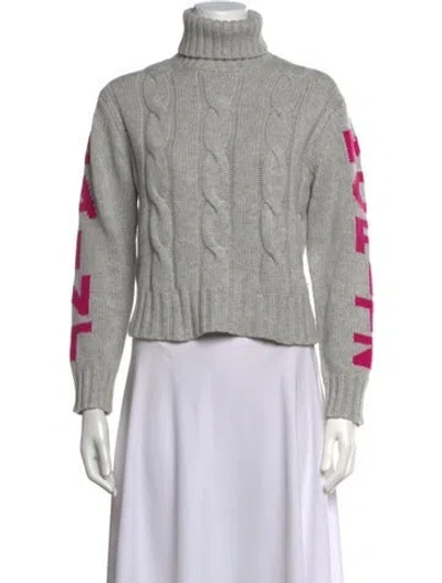 Pre-owned Calypso St Barth Graphic Print Turtleneck Sweater In Grey