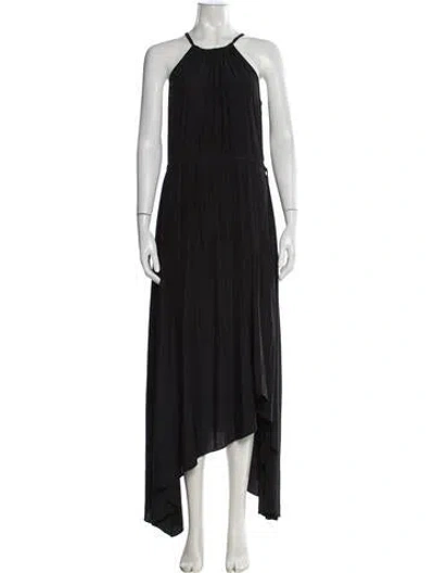 Pre-owned Calypso St Barth Halterneck Long Dress In Black