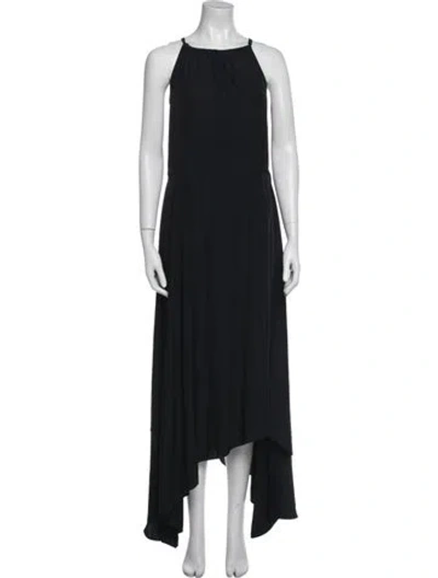 Pre-owned Calypso St Barth Halterneck Long Dress In Blue